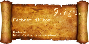 Fechner Ákos névjegykártya